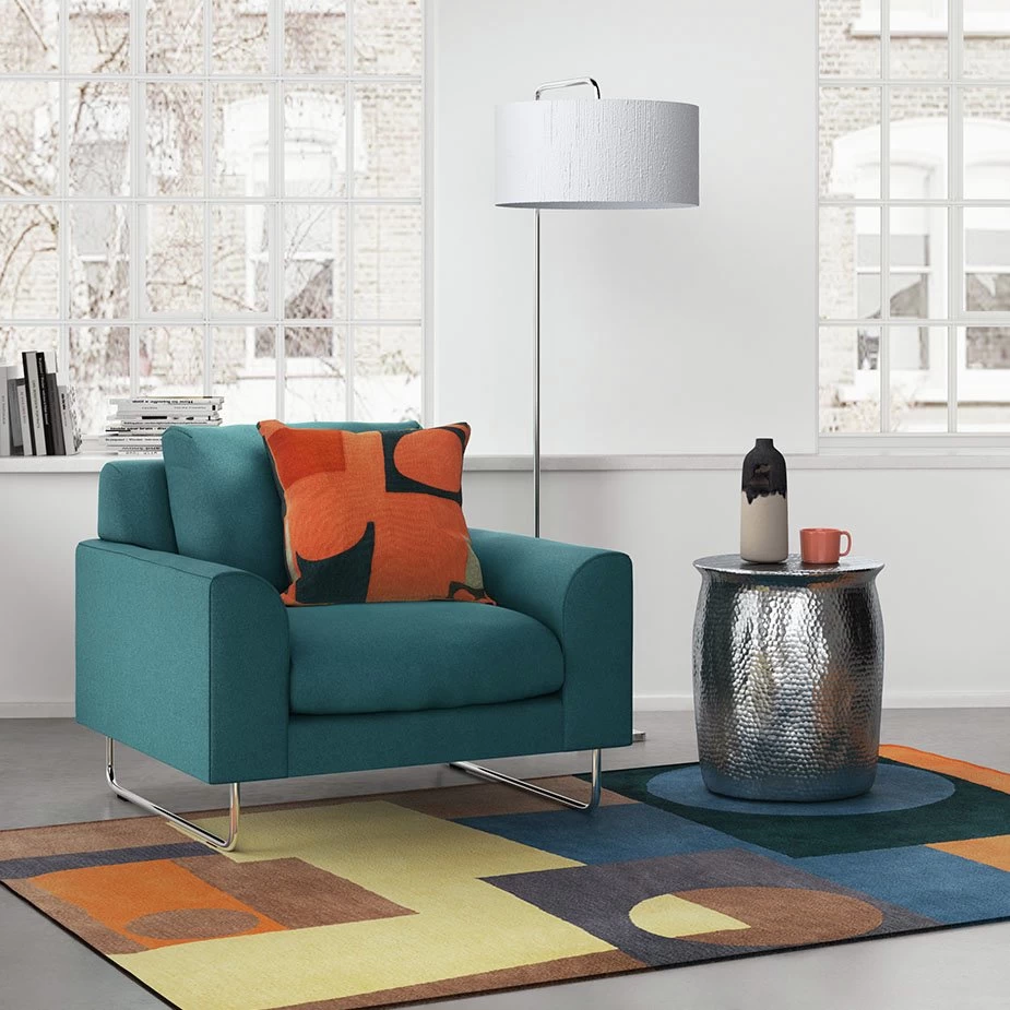 Habitat Lyle Leather Armchair - Tan - Image 2