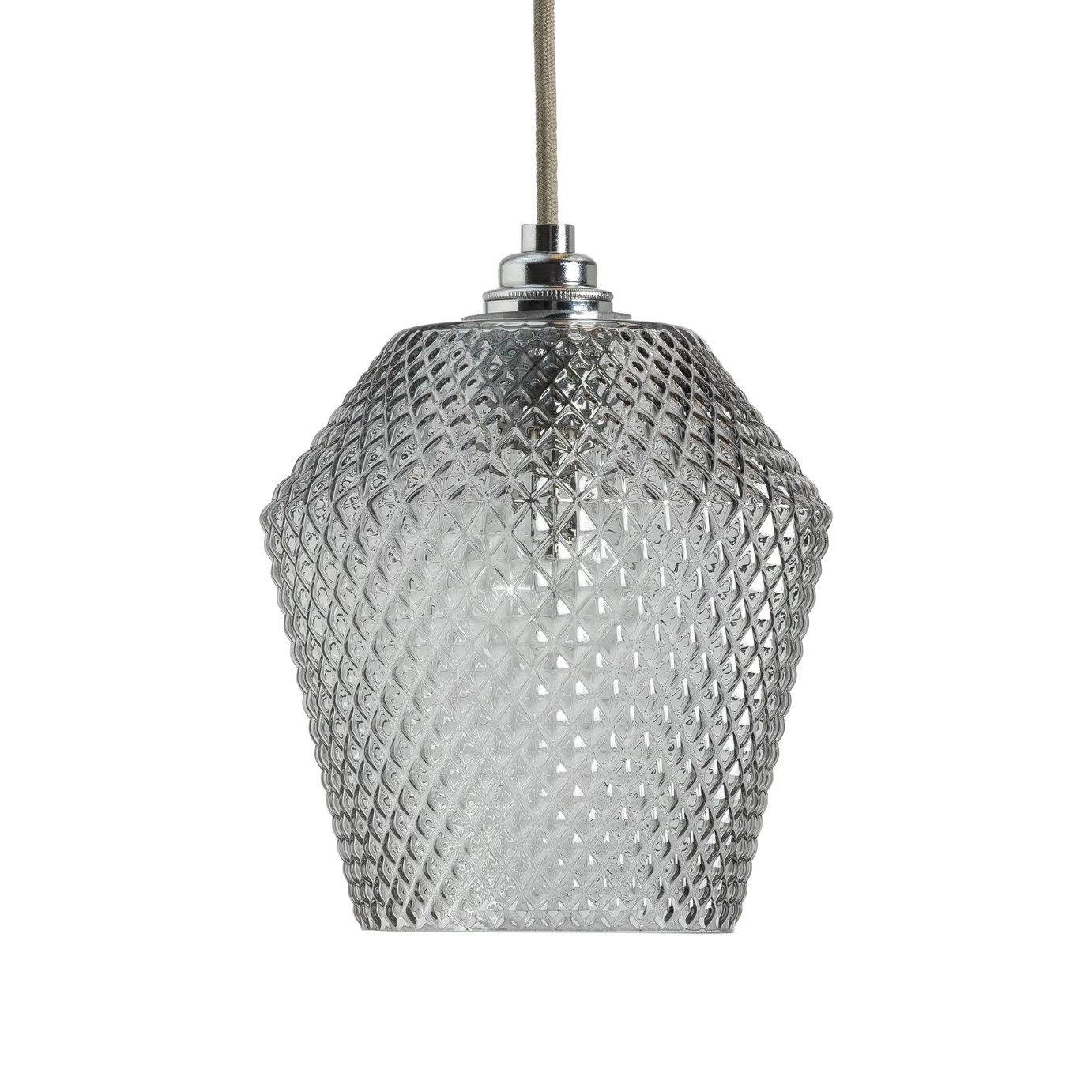 Habitat Nubia Faceted Glass Shade - Smoke Grey - Image 3