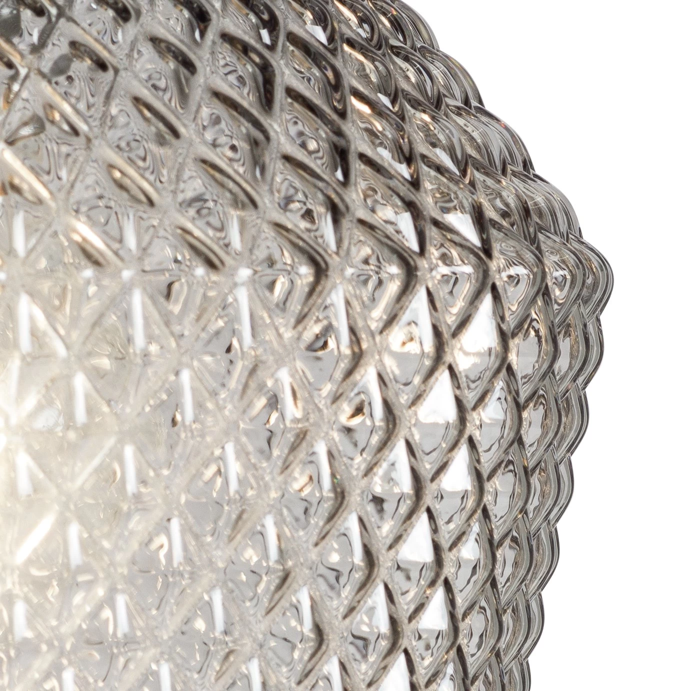 Habitat Nubia Faceted Glass Shade - Smoke Grey - Image 4