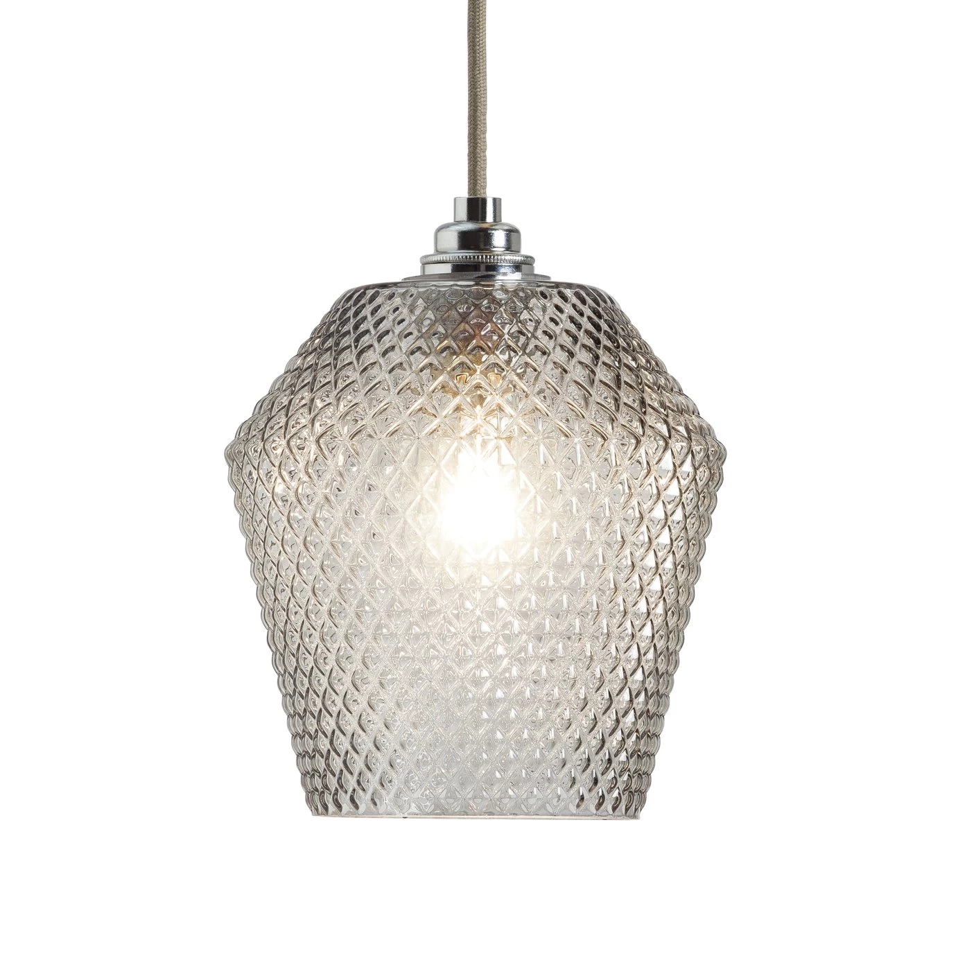 Habitat Nubia Faceted Glass Shade - Smoke Grey - Image 6