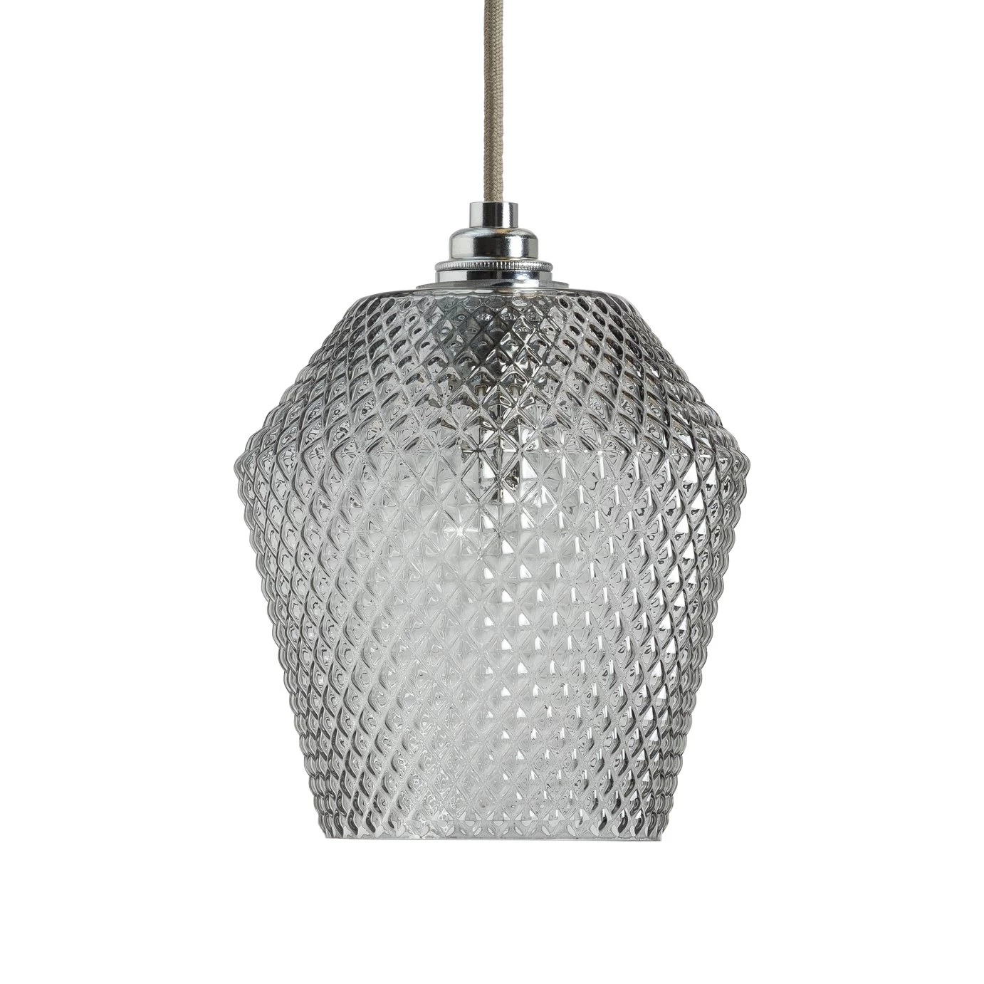 Habitat Nubia Faceted Glass Shade - Smoke Grey - Image 7