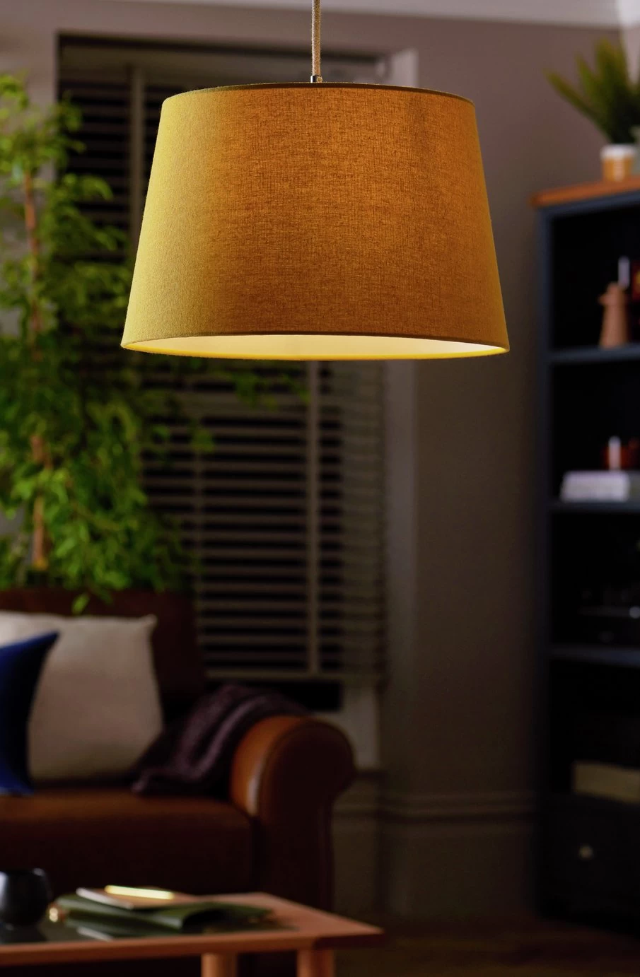 Habitat 40cm Textured Taper Shade - Ochre - Image 5