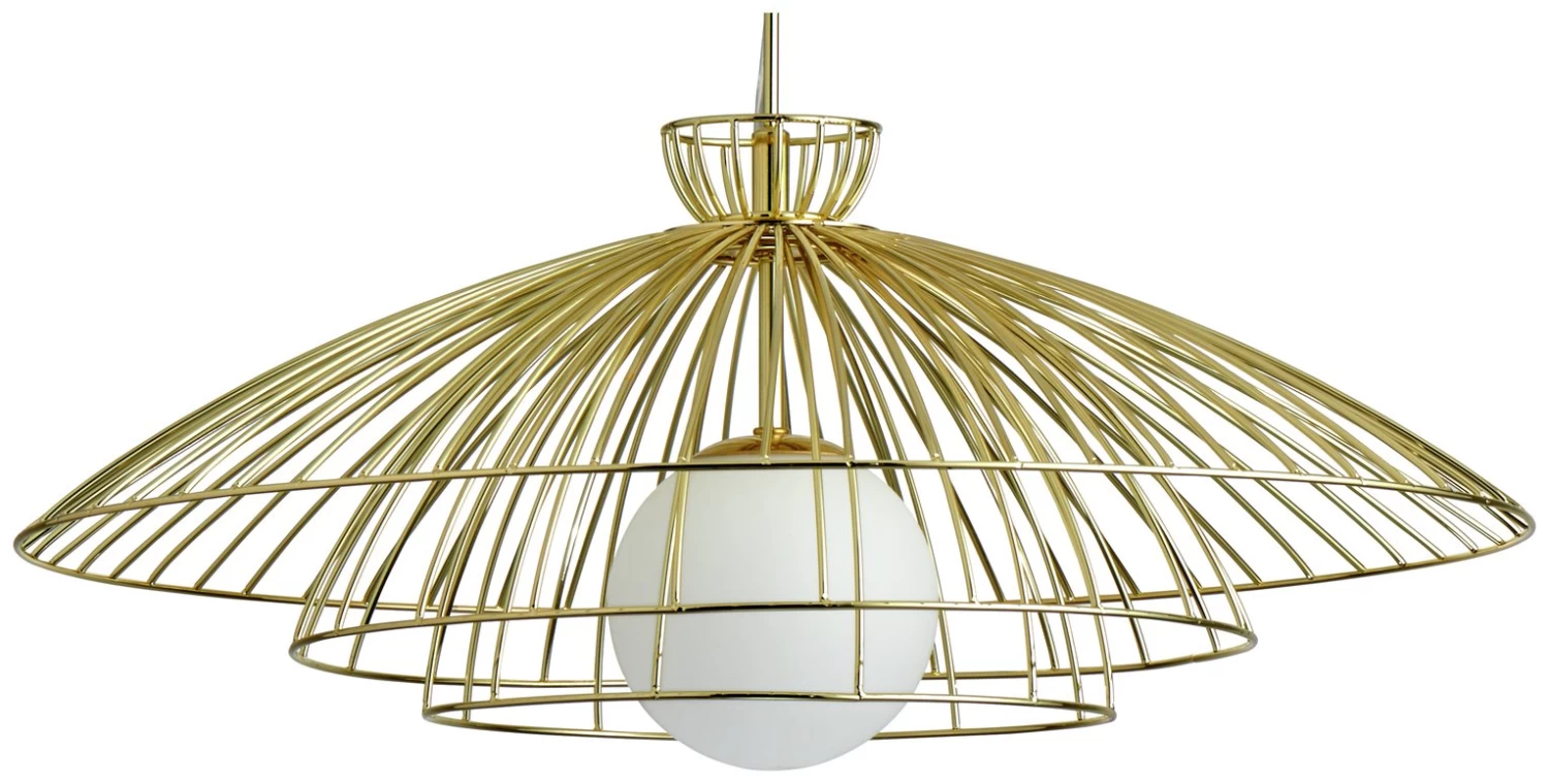 Habitat Kiso Opal 3 Tier Pendant Shade - Brass - Image 5
