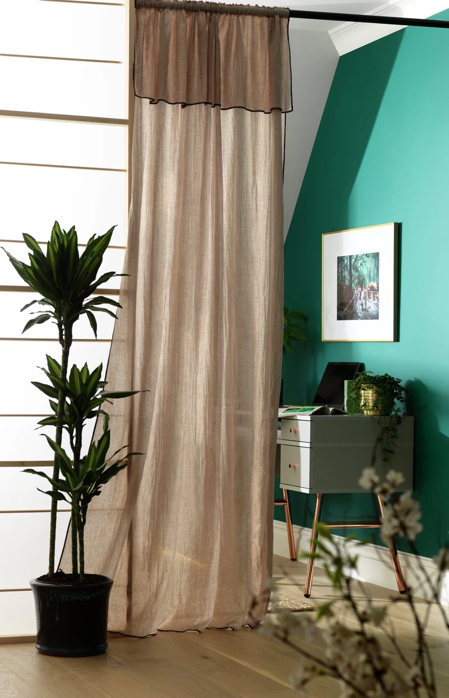 Habitat Double Voile Unlined Sheer Curtain - Natural - Image 3