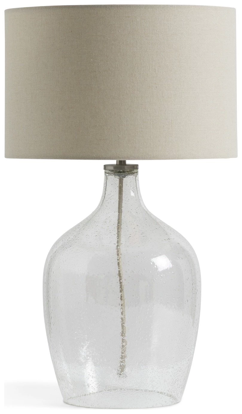Habitat Abas Glass Table Lamp - Clear & Cream - Image 2