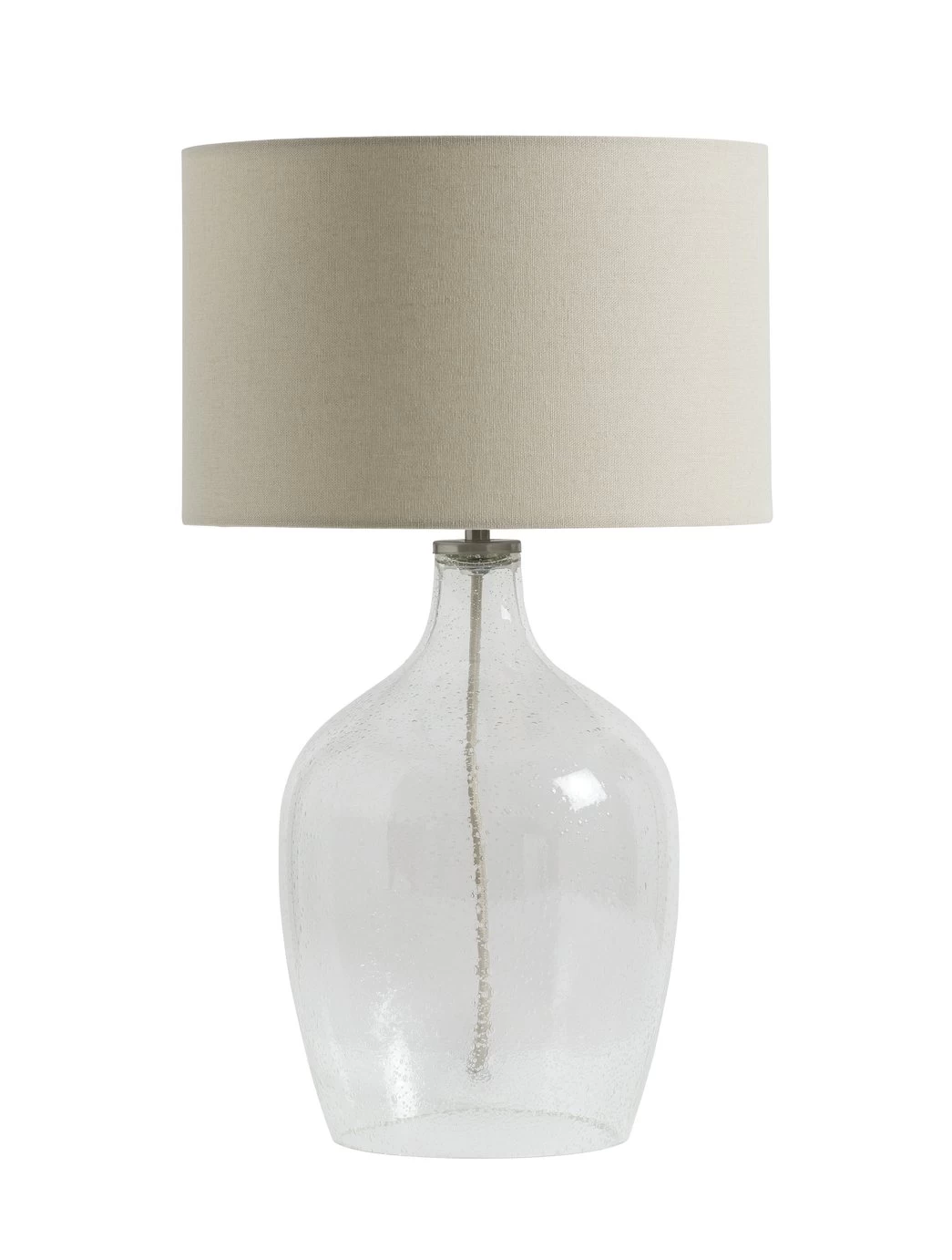 Habitat Abas Glass Table Lamp - Clear & Cream - Image 8