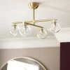 Habitat Chuck 4 Light Flush To Ceiling Light - Brushed Brass