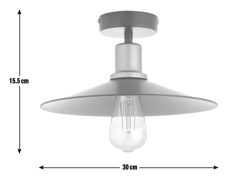 Habitat Pixie Flush To Ceiling Light - Black - Image 2