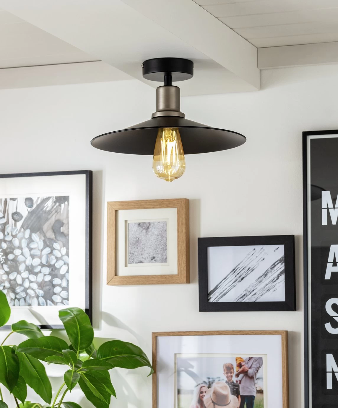 Habitat Pixie Flush To Ceiling Light - Black - Image 7