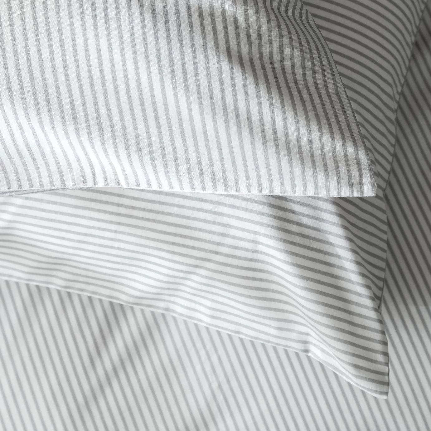 Habitat Stripe White & Grey Bedding Set - Single - Image 4