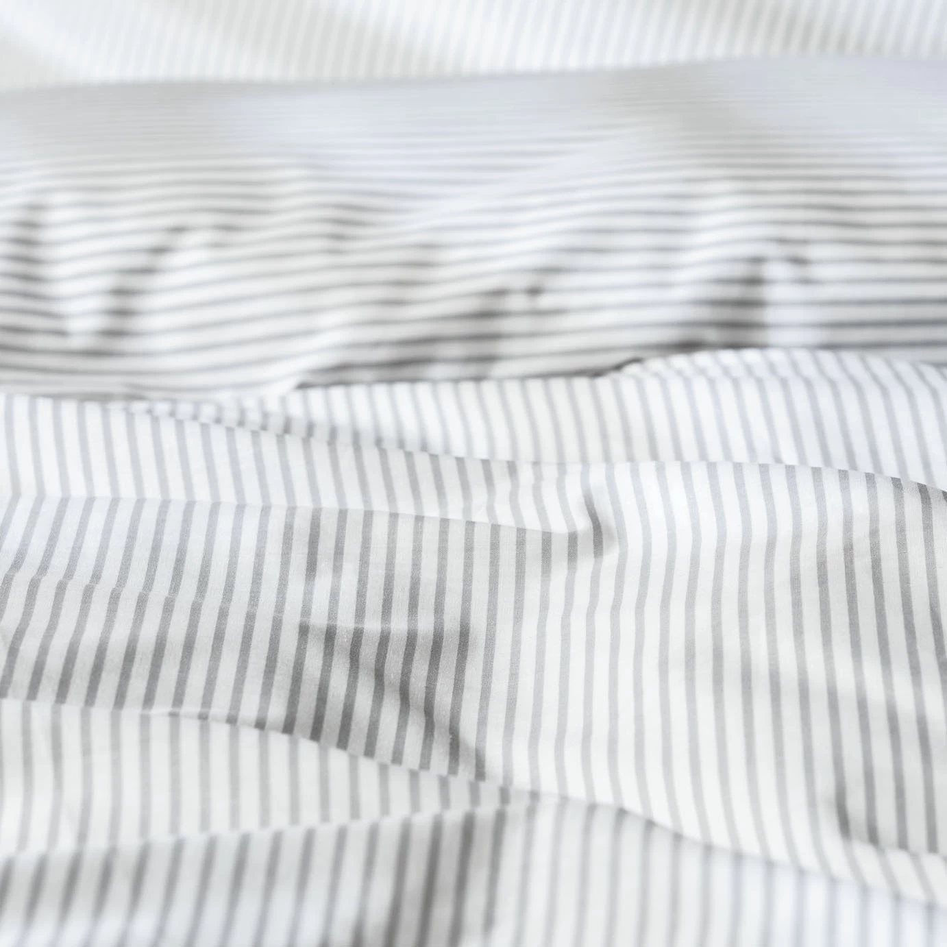 Habitat Stripe White & Grey Bedding Set - Single - Image 6