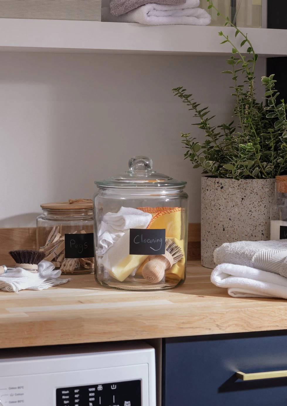 Habitat Reusable Large Glass Laundry Jar - Image 2