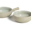 Habitat Mediterranean 2 Piece Stoneware Tapas Dish - Natural