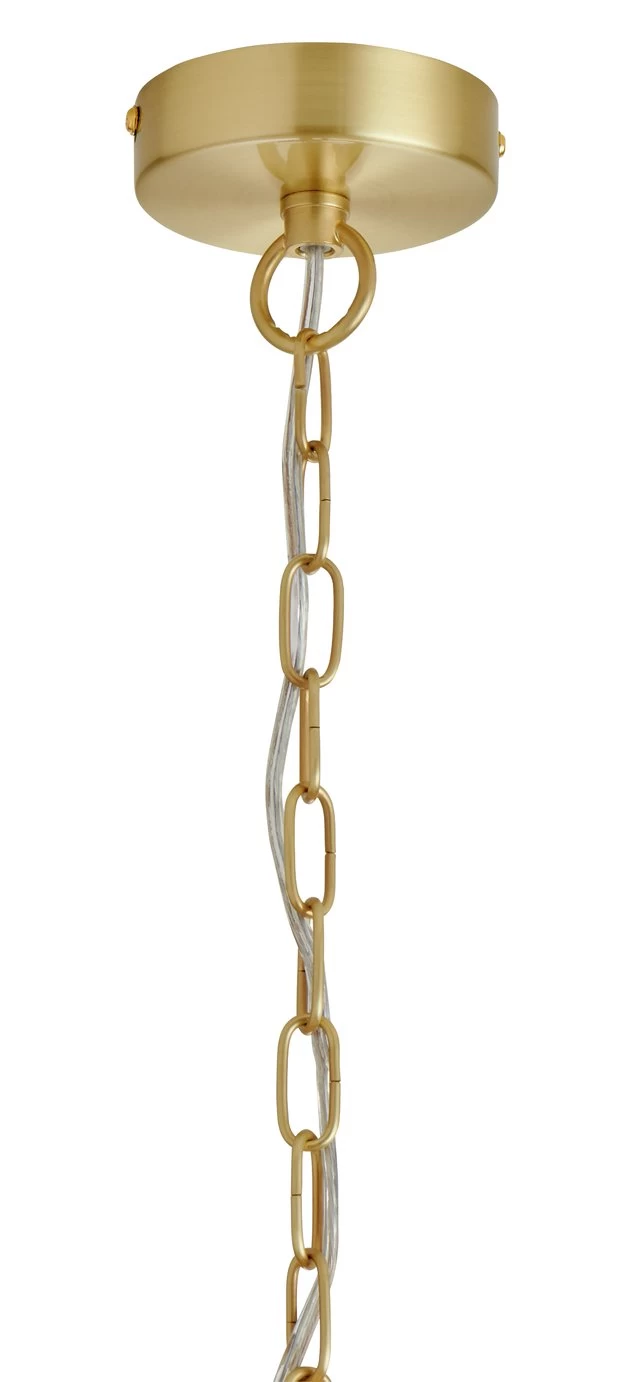 Habitat Presley Glass 8 Tier Chandelier - Brass - Image 5