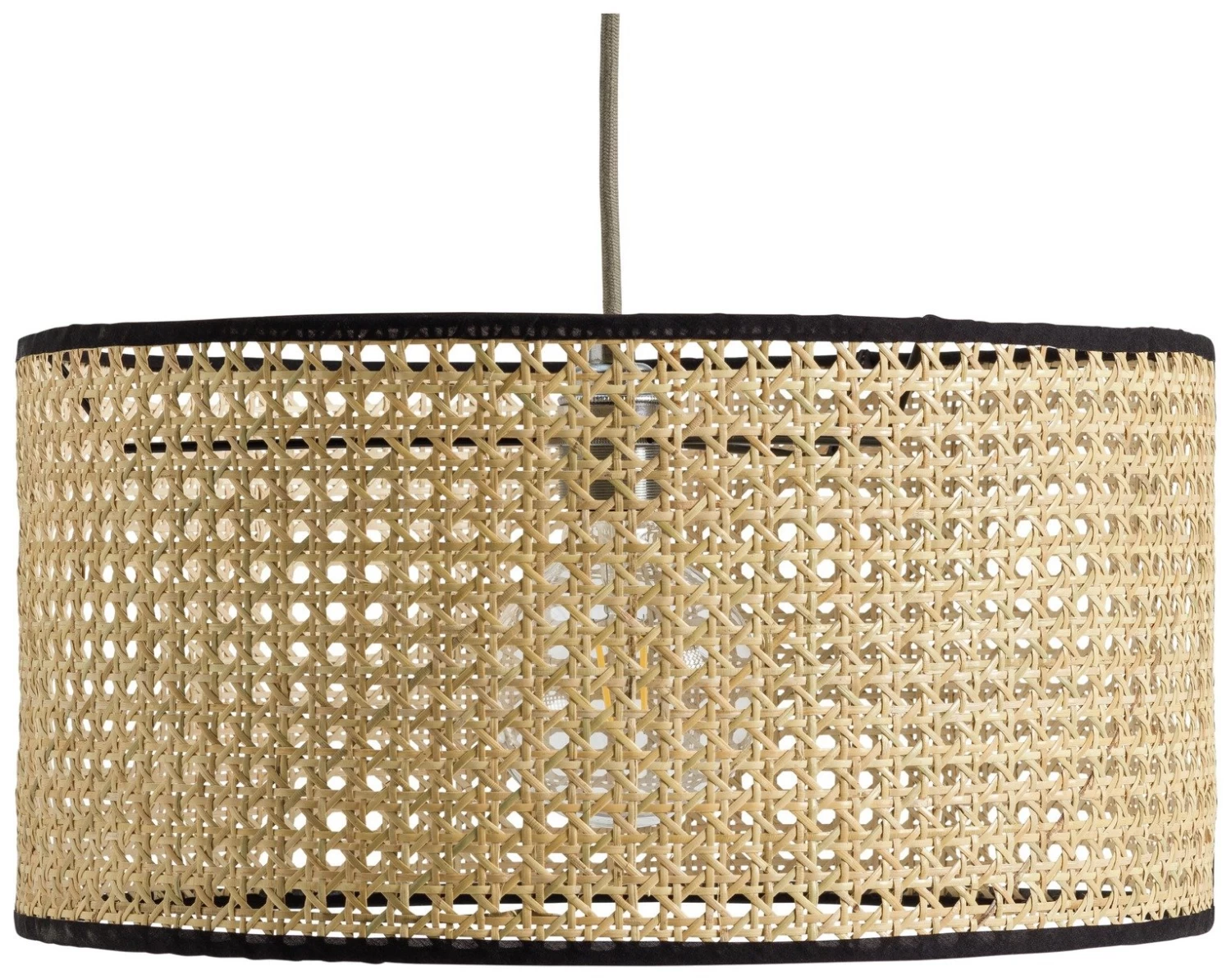 Habitat Ashi Rattan 40cm Shade - Natural & Black - Image 4
