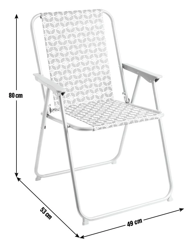 Habitat Folding Metal Garden Chair - Charcoal - Image 3
