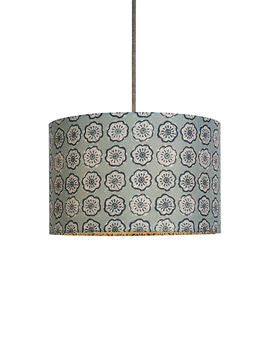 Habitat Country Floral Printed 30cm Drum Shade - Grey - Image 2