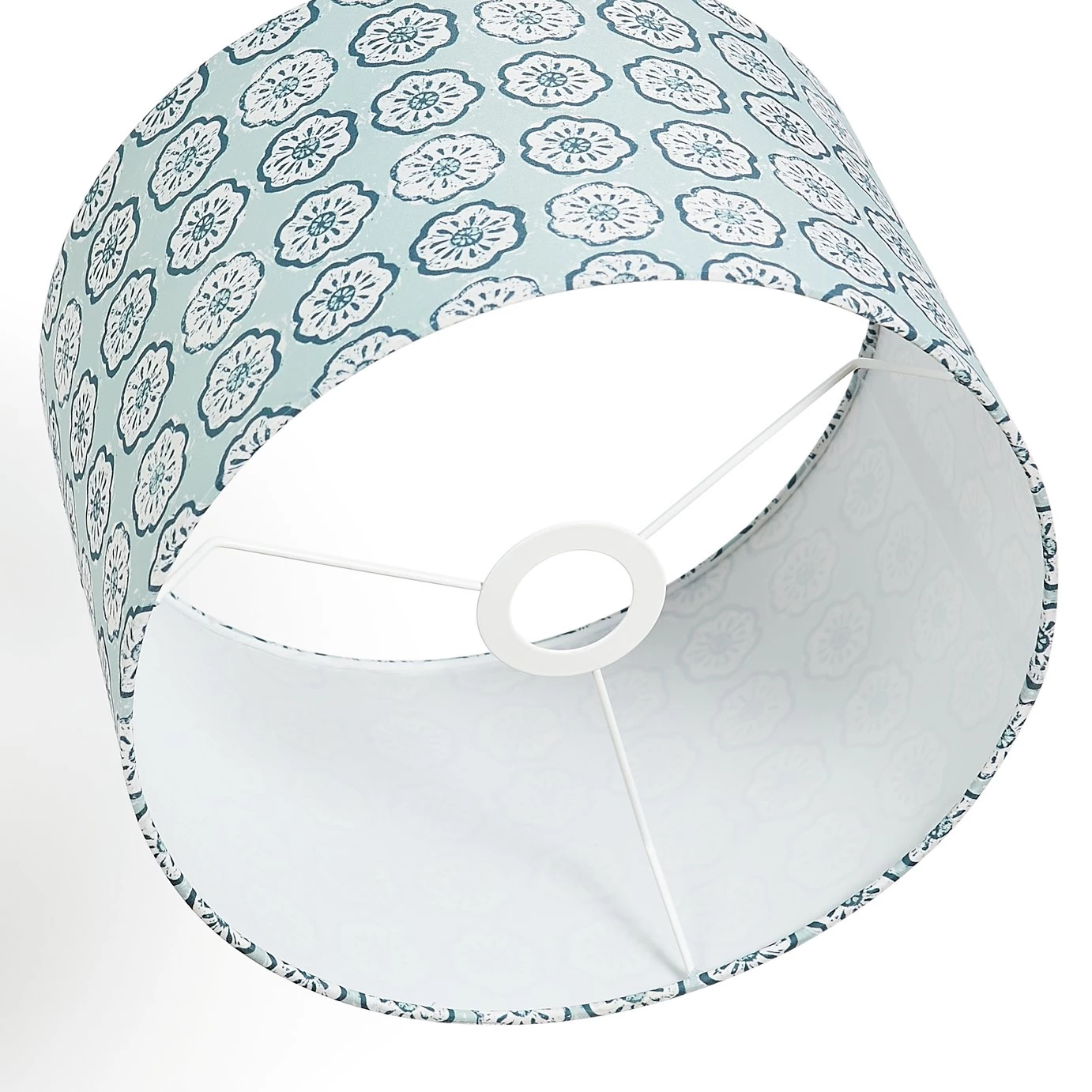 Habitat Country Floral Printed 30cm Drum Shade - Grey - Image 5