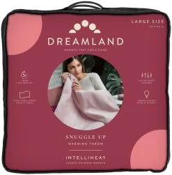 Dreamland Snuggle Up Pink Heated Throw - Large
