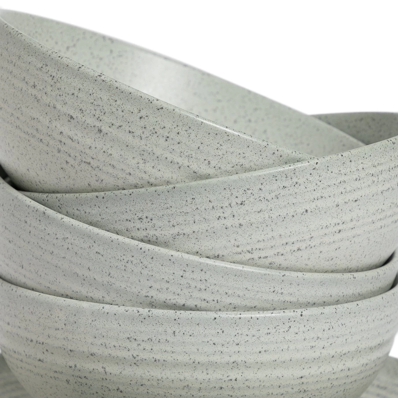 Habitat Textured Ripple 12 Piece Dinner Set - Chalk - Image 5