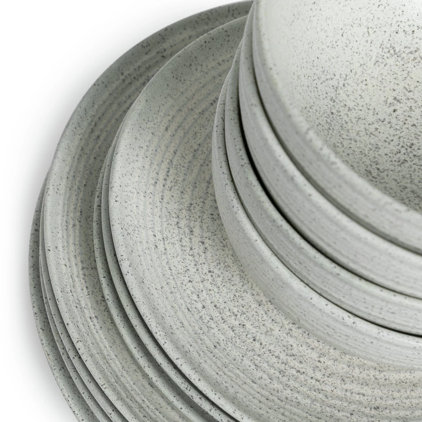 Habitat Textured Ripple 12 Piece Dinner Set - Chalk - Image 6