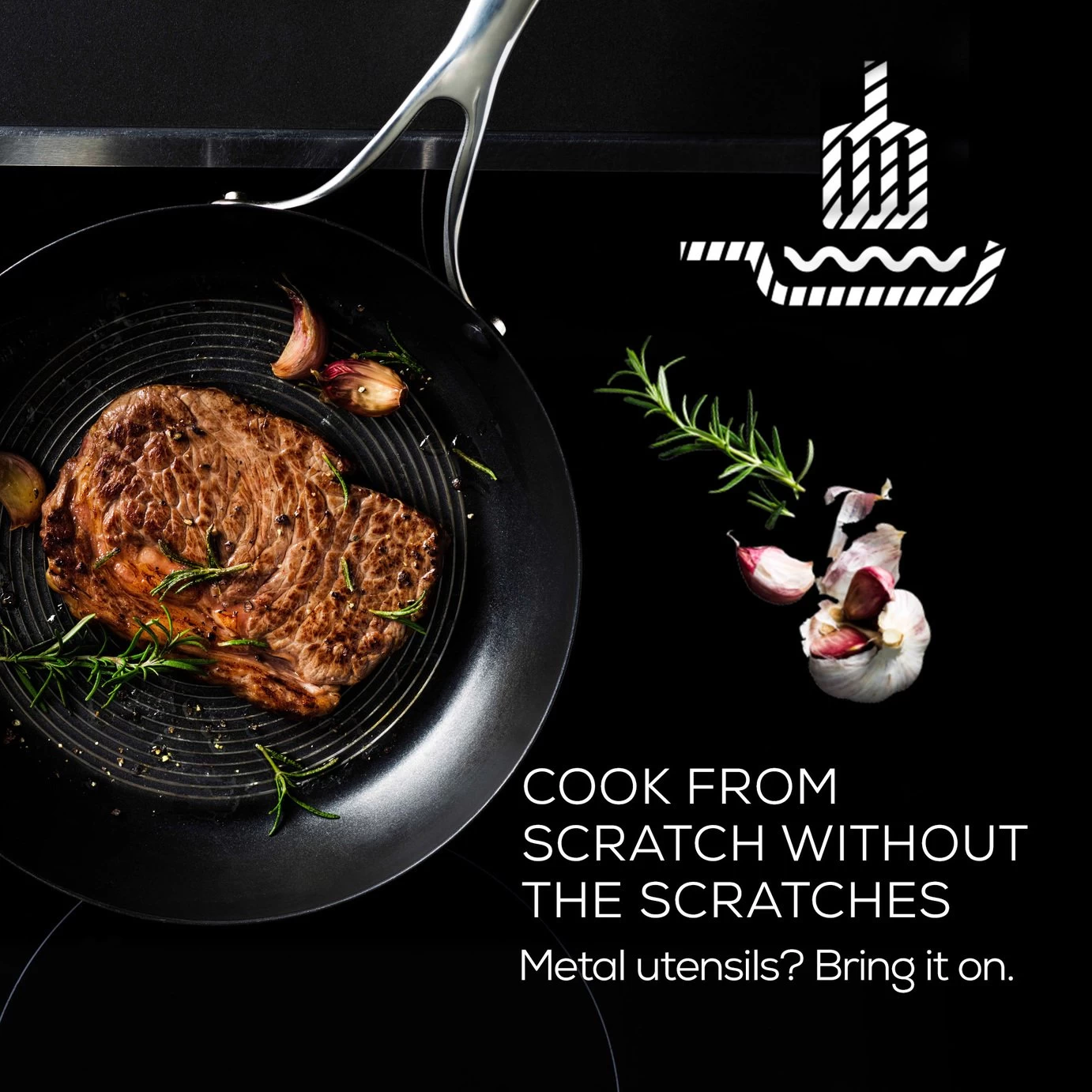 Circulon S Series 30cm Stainless Steel Saute Pan - Image 4