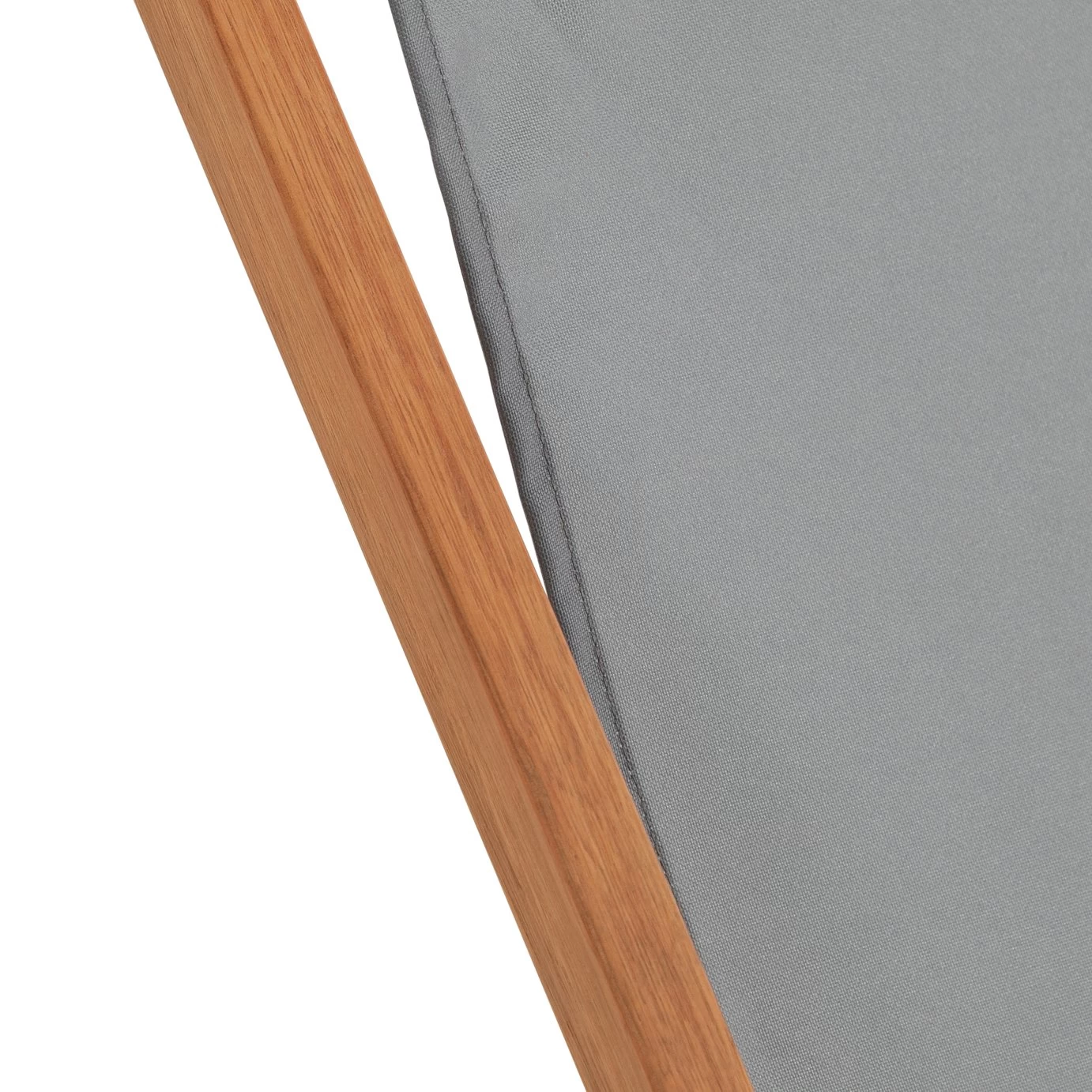 Habitat Folding Wooden Garden Deck Chair - Charcoal - Image 6