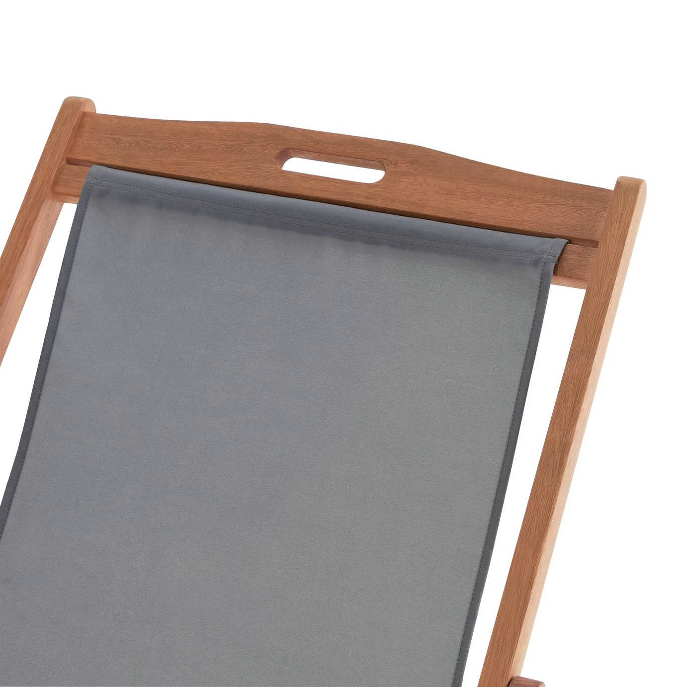 Habitat Folding Wooden Garden Deck Chair - Charcoal - Image 8