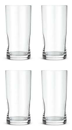 Habitat Clear Pinched Set Of 4 Hi Ball Glasses