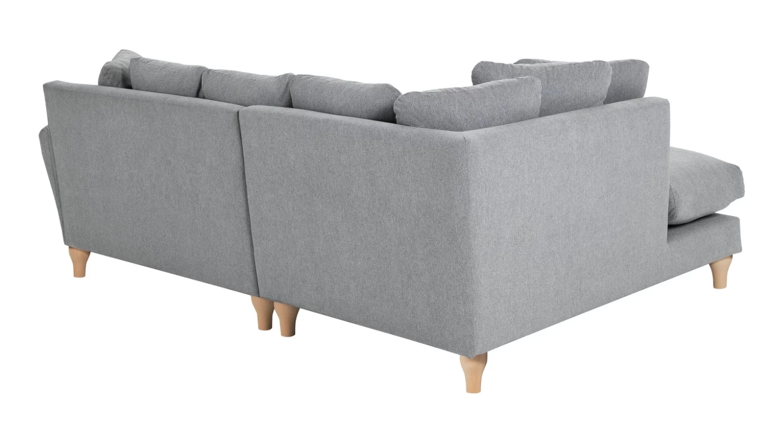 Habitat Carrie Fabric Left Hand Corner Chaise Sofa - Grey - Image 6