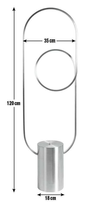 Habitat Pill LED Floor Lamp - Brushed Brass - Image 3