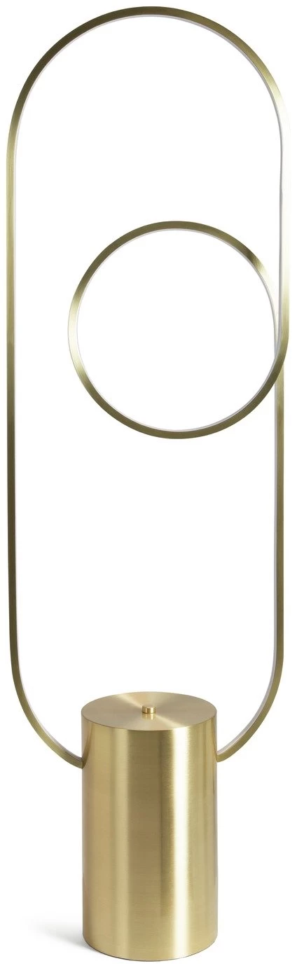 Habitat Pill LED Floor Lamp - Brushed Brass - Image 2