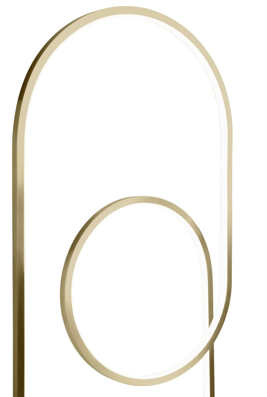 Habitat Pill LED Floor Lamp - Brushed Brass - Image 8