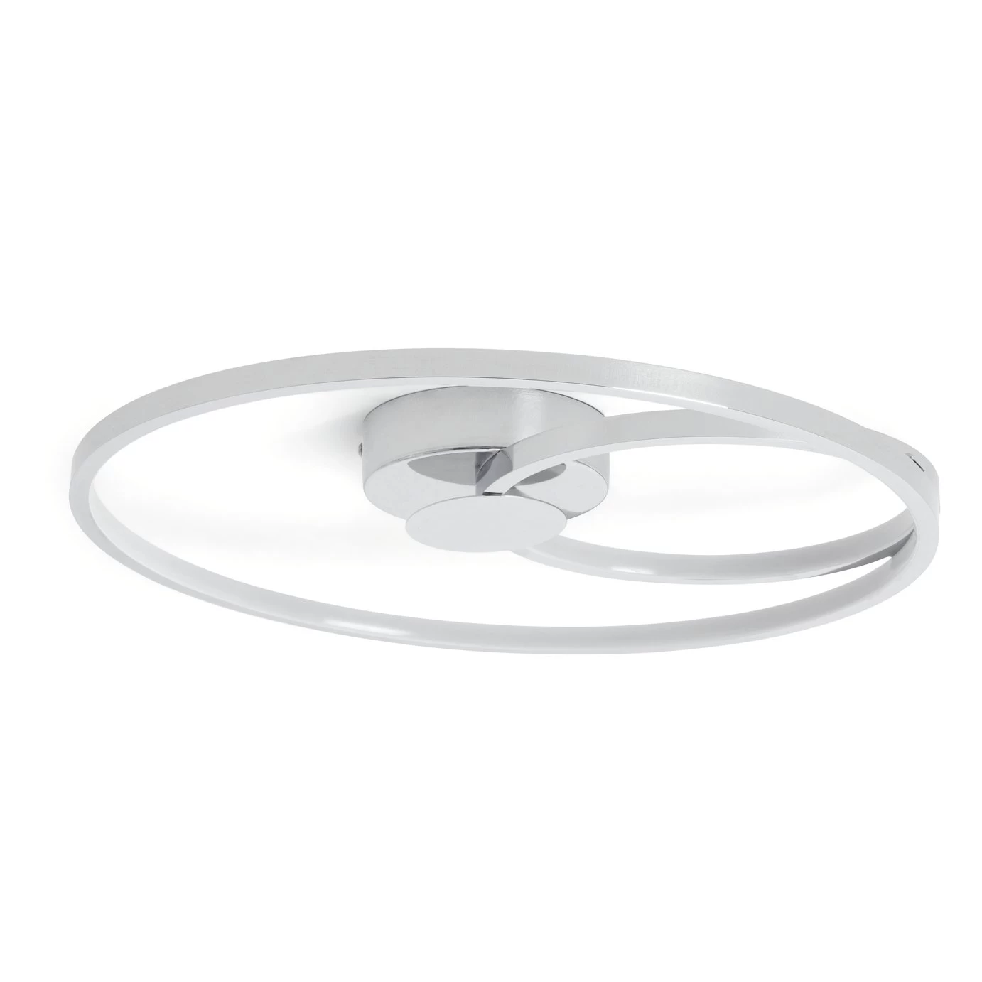 Habitat Pill Metal LED Flush Ceiling Light - Chrome - Image 2