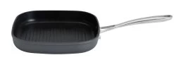 Habitat 24cm Anodised Aluminium Grill Pan - Black