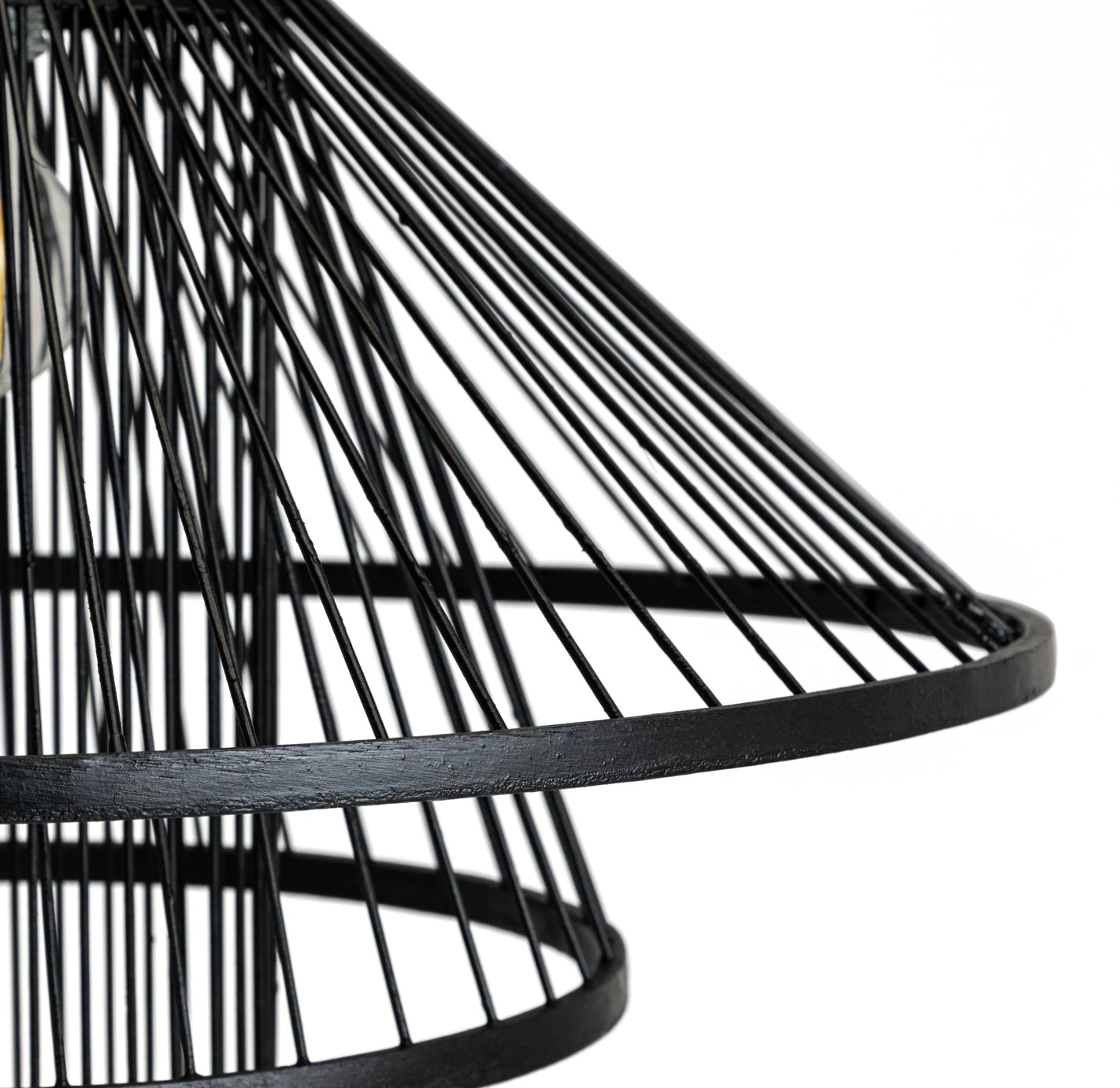 Habitat Wood 3 Tier Pendant Shade - Black - Image 4