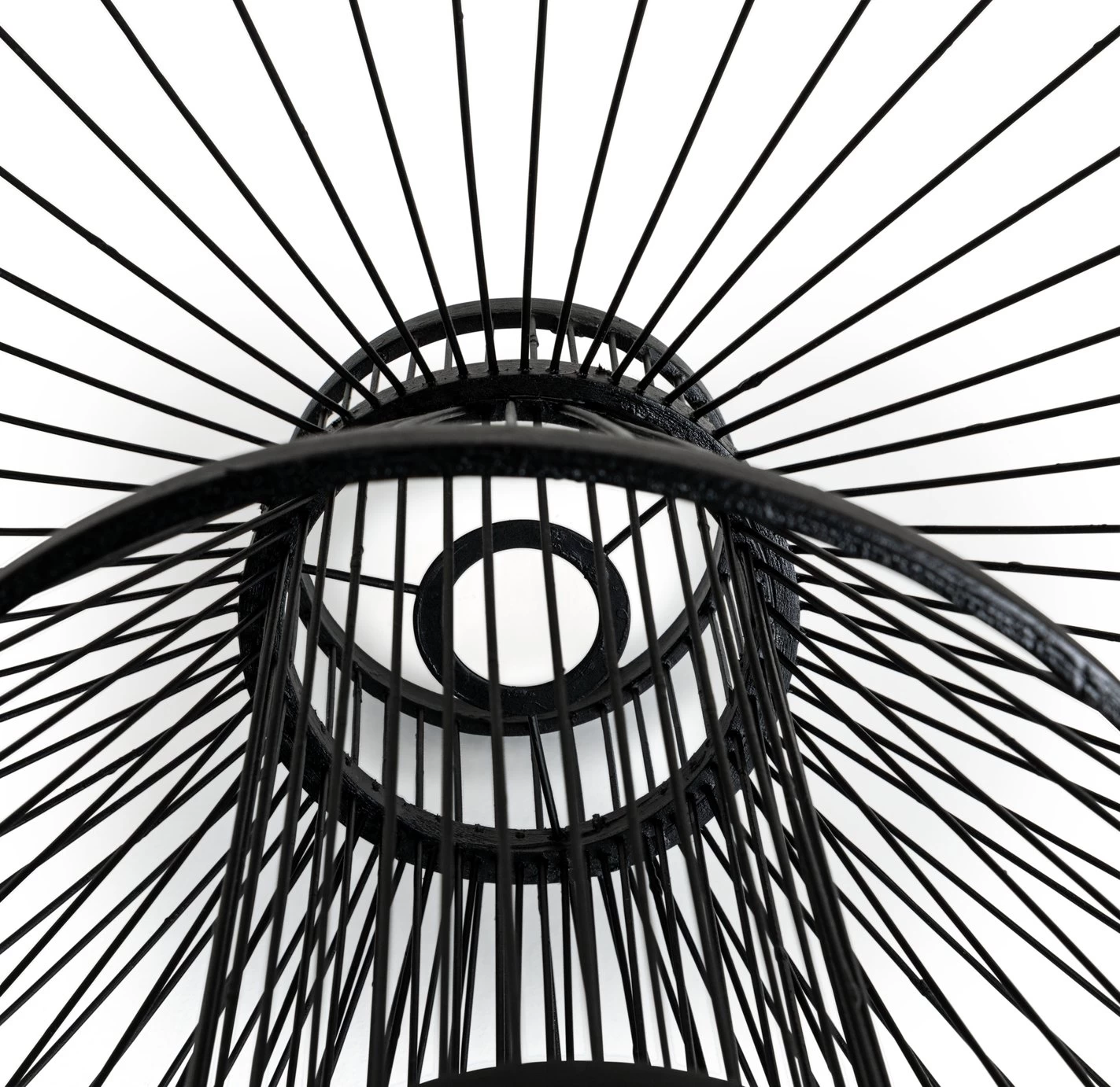 Habitat Wood 3 Tier Pendant Shade - Black - Image 5