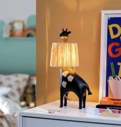 Habitat Kids Giraffe Rattan Table Lamp - Black