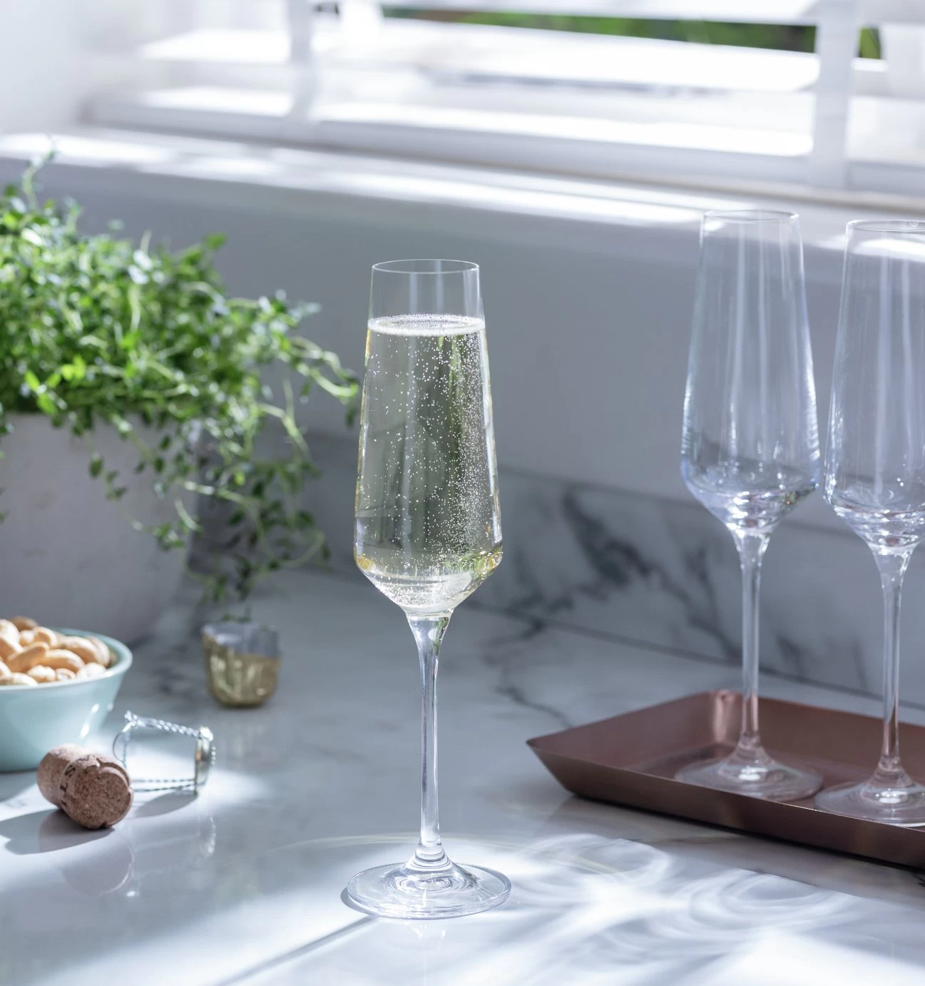 Habitat Dalston Set Of 4 Champagne Flutes - Image 2