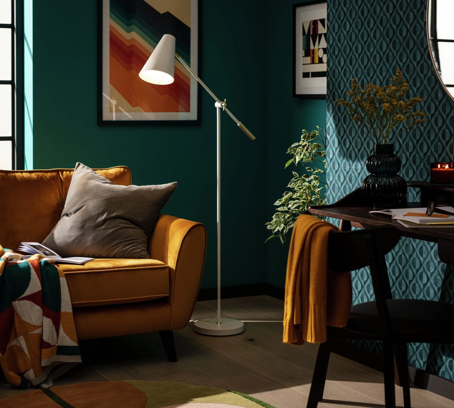 Habitat Vesper Cone Task Floor Lamp - White - Image 2