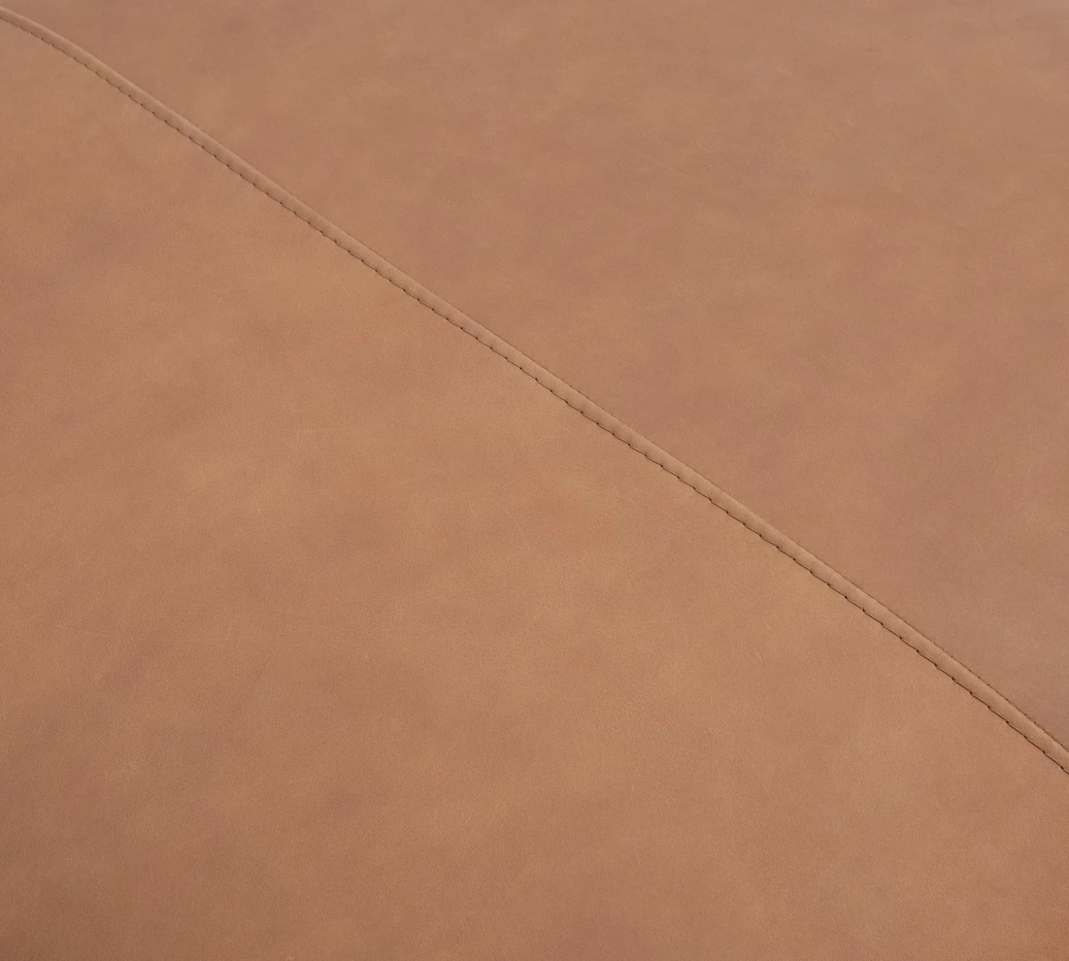 Habitat Florence Leather Ottoman Footstool - Tan - Image 3