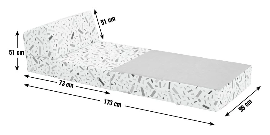 Habitat Kids Grey Stars Chair Bed - Image 4