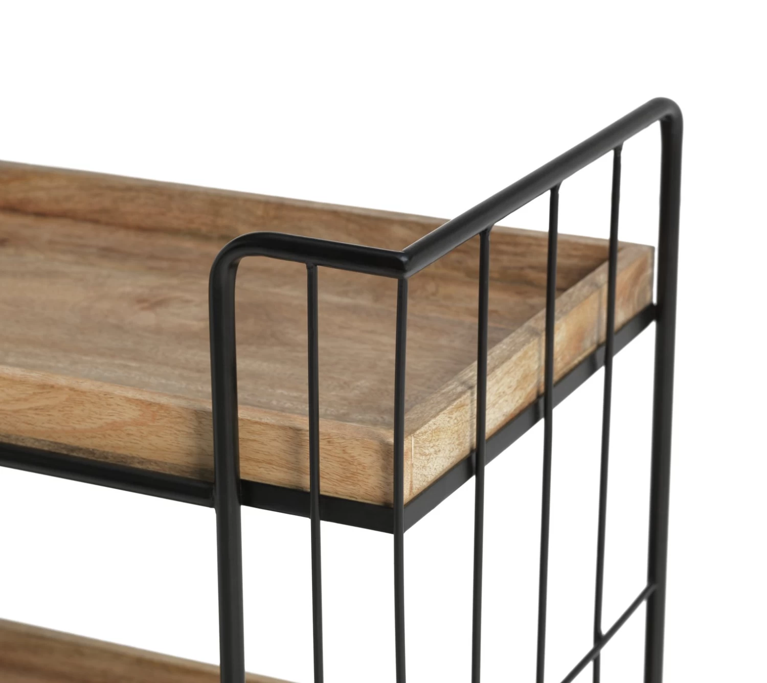 Habitat Kai Wood Drinks Trolley - Black & Mango - Image 6