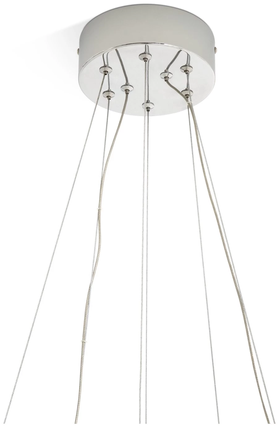 Habitat Yang 2 Tier LED Glass Chandelier - Chrome - Image 5