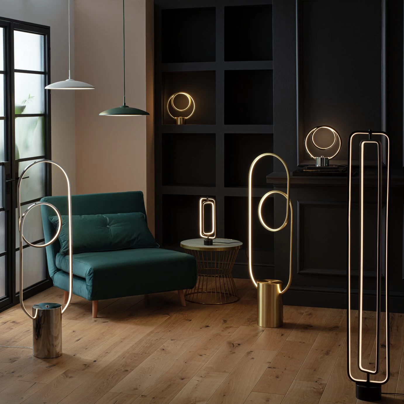 Habitat Pill LED Floor Lamp - Brushed Chrome - Image 10