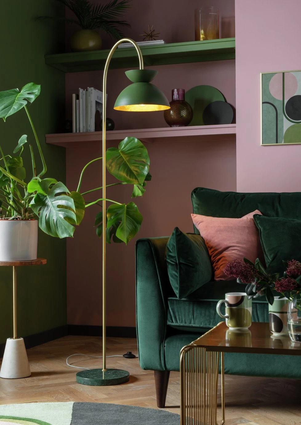 Habitat Dasni Floor Lamp - Marble & Brass - Image 9