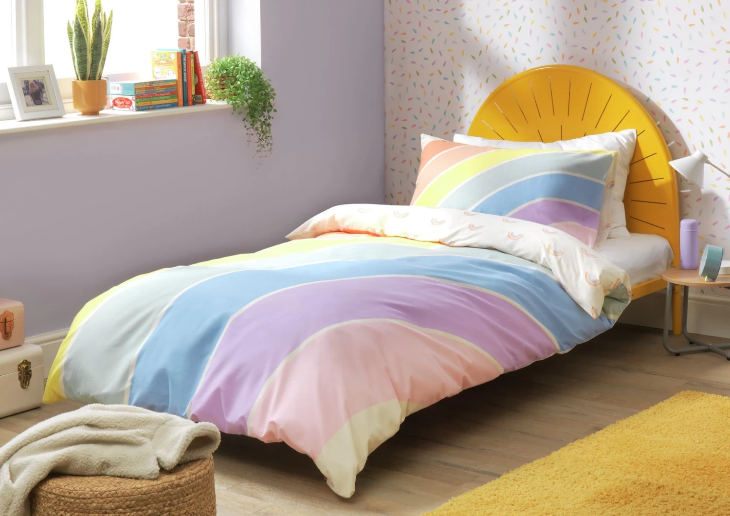 Habitat Kids Rainbow Panel Multicolour Bedding Set - Toddler - Image 7