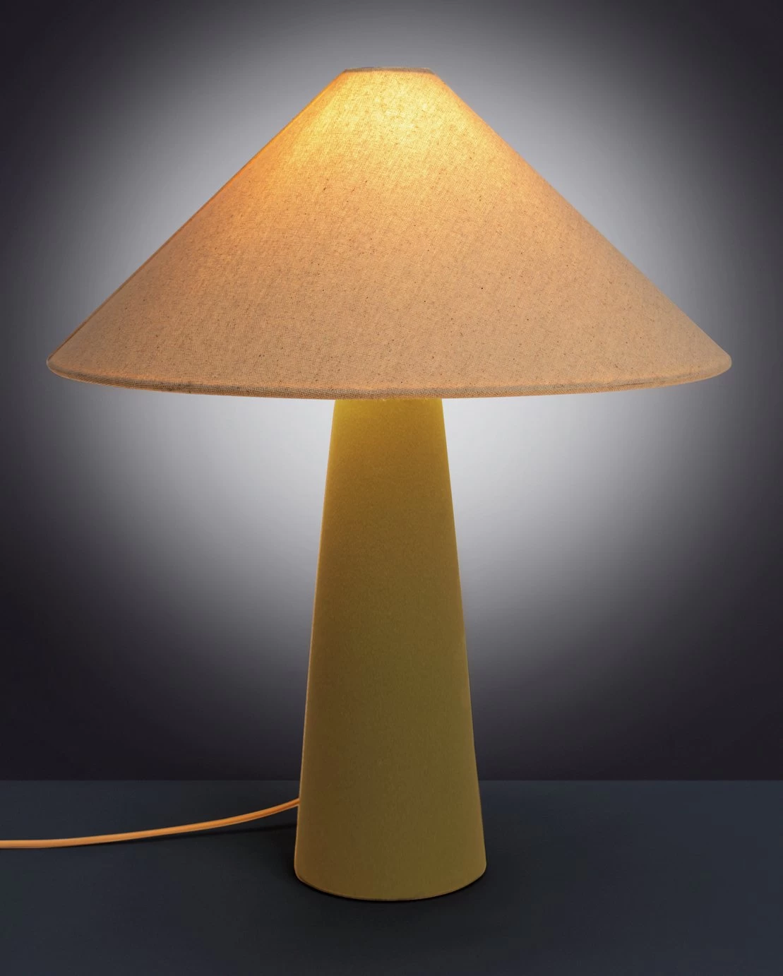 Habitat Conical Ceramic Table Lamp - Olive & Beige - Image 4