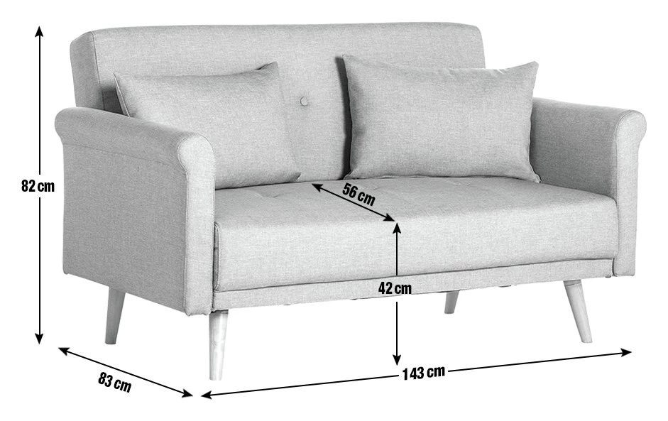 Habitat Evie Fabric 2 Seater Sofa In A Box - Navy Blue - Image 11