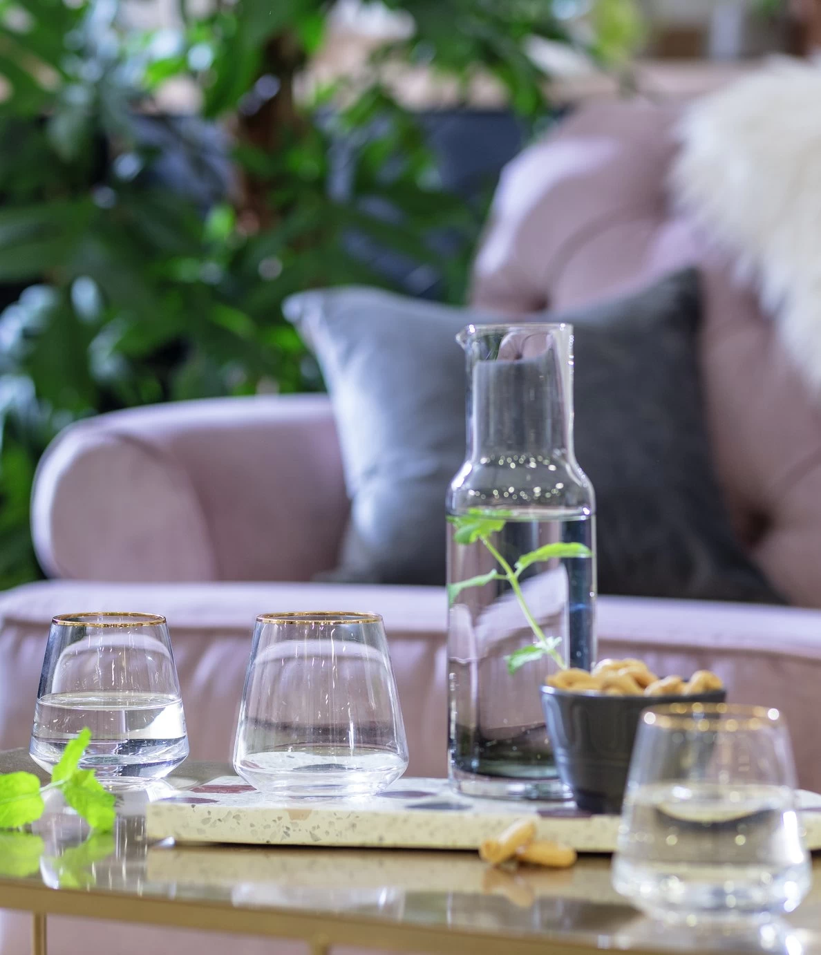 Habitat Set Of 4 Gold Rim Tumbler - Image 2